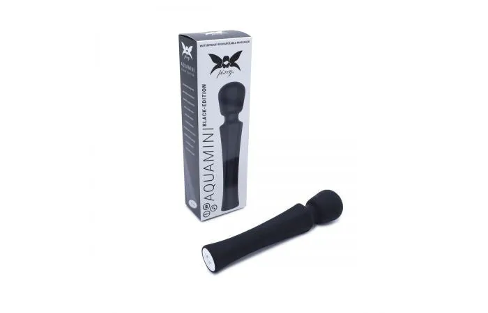 Pixey Female Sex Toys | Pixey - Aqua Mini Wand Vibrator - Zwart