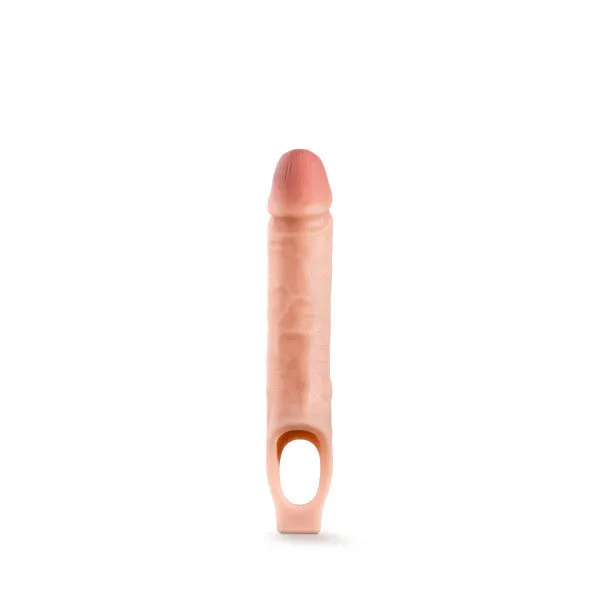 Performance 10 Inch Cock Sheath Penis Extender Vanilla Blush Dildos