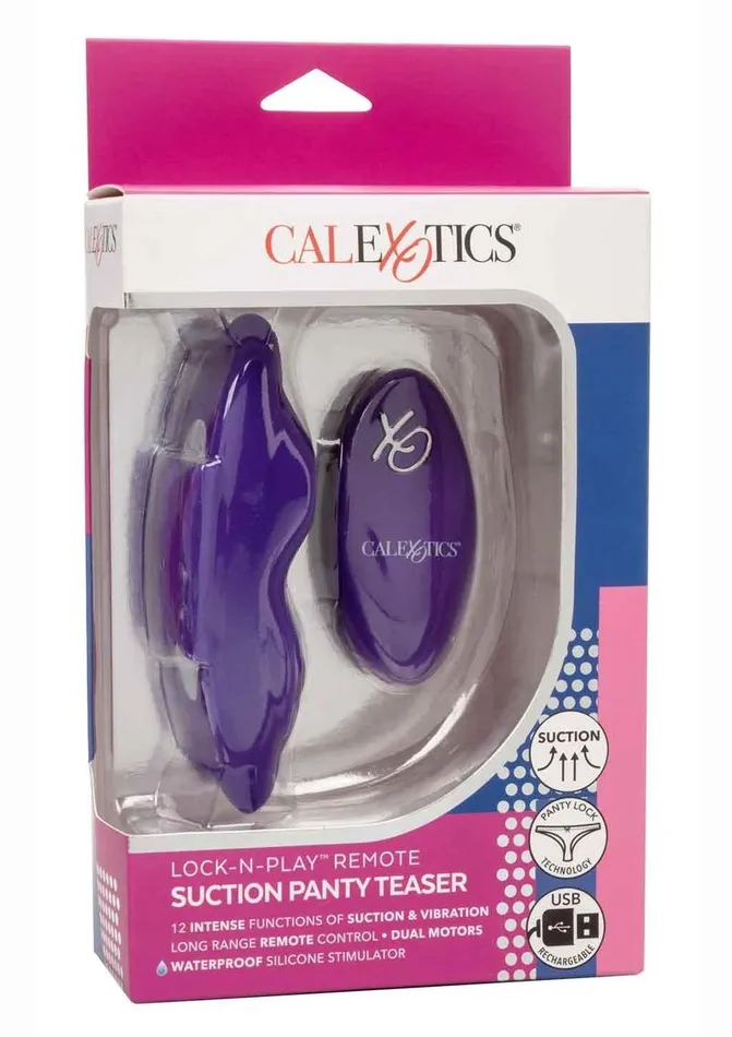 LockNPlay Remote Suction Rechargeable Silicone Panty Teaser Panty Vibe Remote Controlled Vibes Female Sex Toys