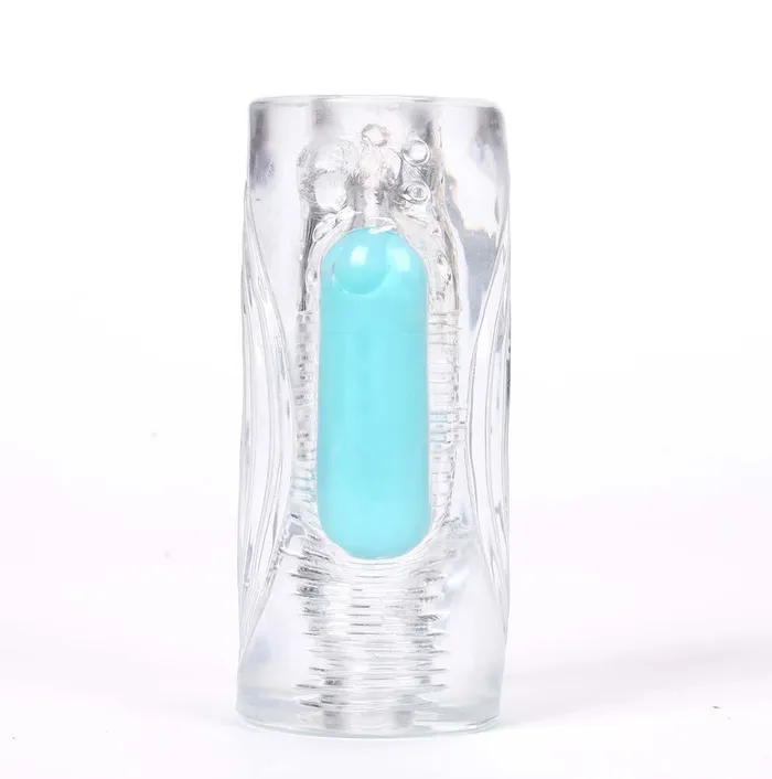 Aster Clear Stroker With Rechargeable Bullet Maia Toys Male Sex Toys