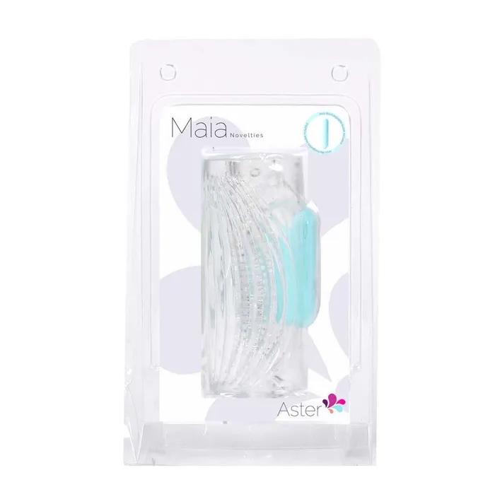 Aster Clear Stroker With Rechargeable Bullet Maia Toys Male Sex Toys