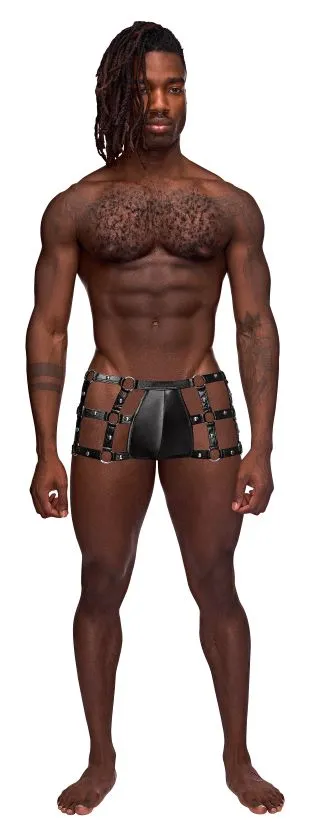 Male Power Lingerie Anal Vulcan Studded Harness Black Lxl