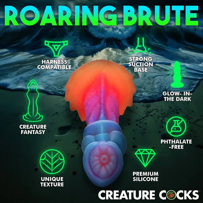AquaCock GlowintheDark Silicone Dildo XR Brands Creature Cocks Dildos AquaCock GlowintheDark Silicone Dildo XR Brands Creature Cocks Dildos