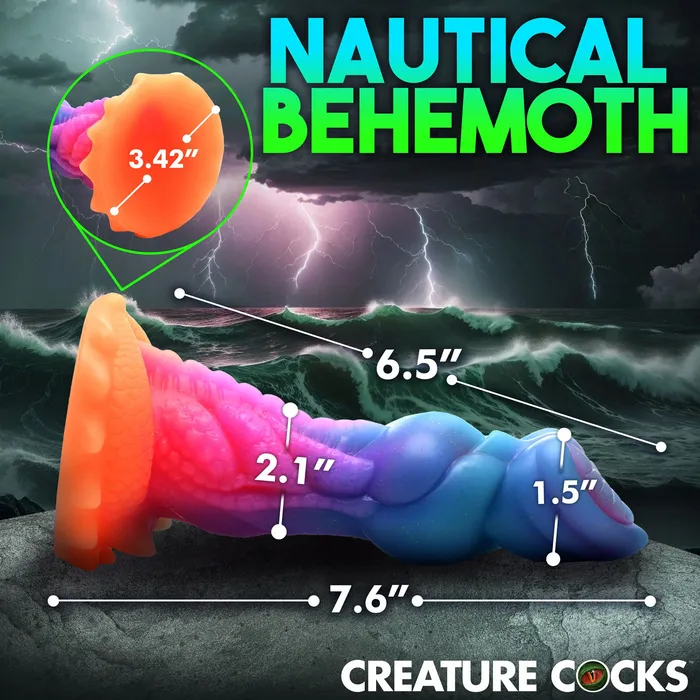 AquaCock GlowintheDark Silicone Dildo XR Brands Creature Cocks Dildos AquaCock GlowintheDark Silicone Dildo XR Brands Creature Cocks Dildos