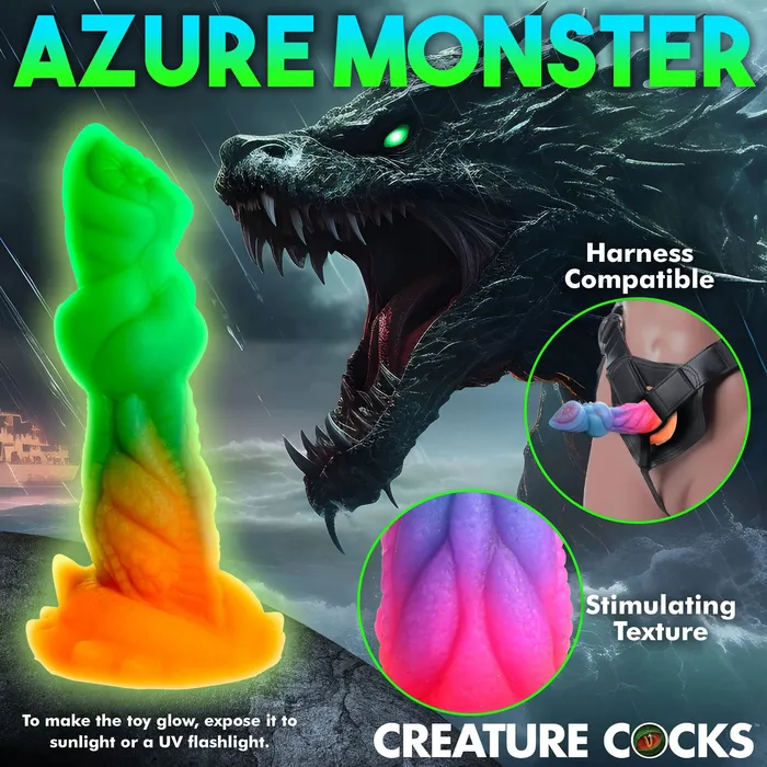 AquaCock GlowintheDark Silicone Dildo XR Brands Creature Cocks Dildos AquaCock GlowintheDark Silicone Dildo XR Brands Creature Cocks Dildos