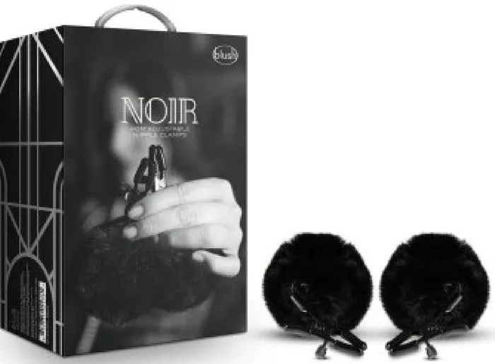 Blush Novelties Anal Pom Adjustable Nipple Clamps Black