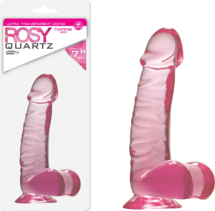 Nanma Quartz 7 Ballsy Dong Rosy Pink Dildo Sex Adult Pleasure Orgasm Dildos