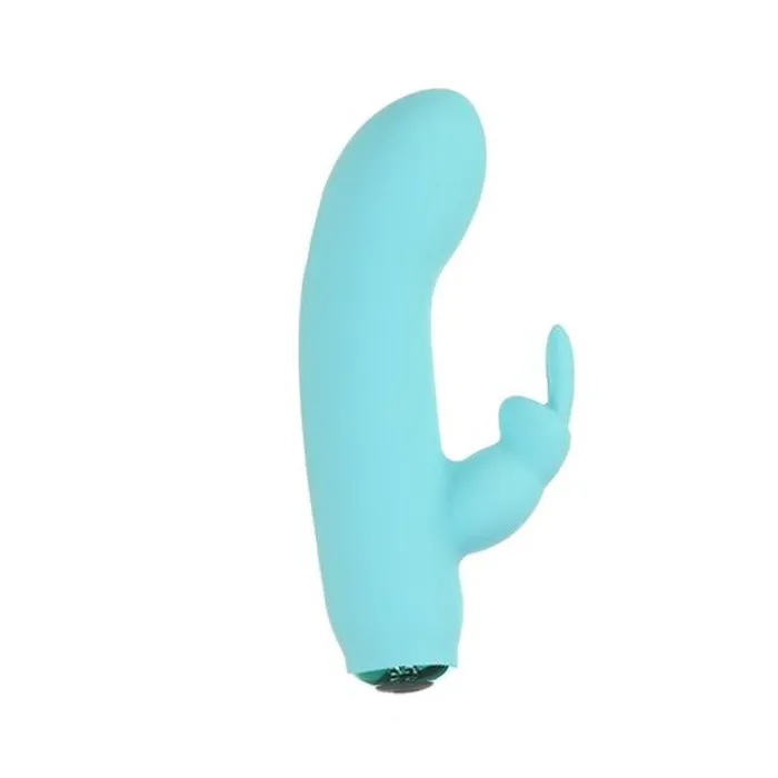 PowerBullet Vibrators Alices Bunny Rechargeable Bullet w Rabbit Sleeve Teal