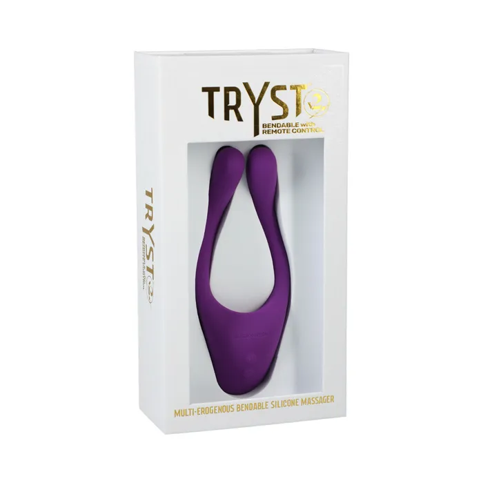 Doc Johnson Vibrators TRYST V2 Bendable Multi Erogenous Zone Massager with Remote Purple