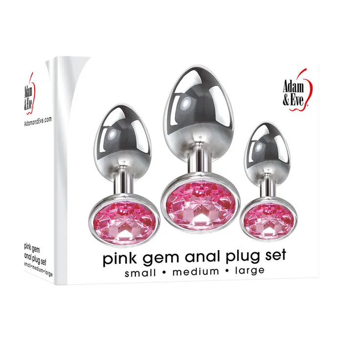 Adam Eve Anal Adam Eve Pink Gem Anal Plug Set