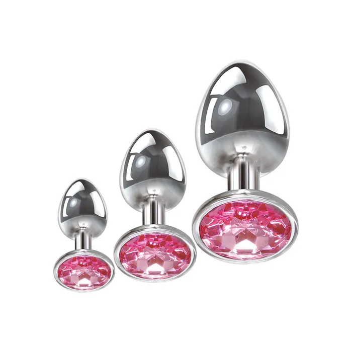 Adam Eve Anal Adam Eve Pink Gem Anal Plug Set
