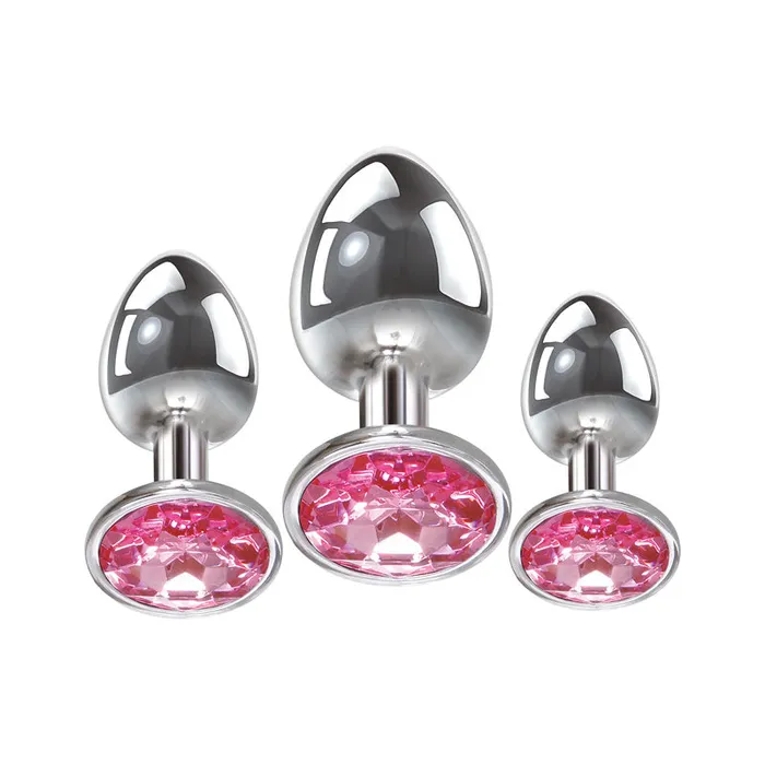 Adam Eve Anal Adam Eve Pink Gem Anal Plug Set