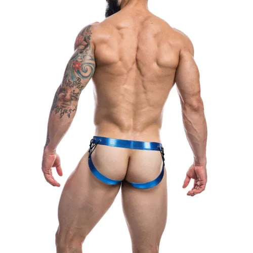 Mens Underwear Cut 4 Men C4M Desire Jockstrap Blue Leatherette Extra Large Mens Underwear Cut 4 Men C4M Desire Jockstrap Blue Leatherette Extra Large