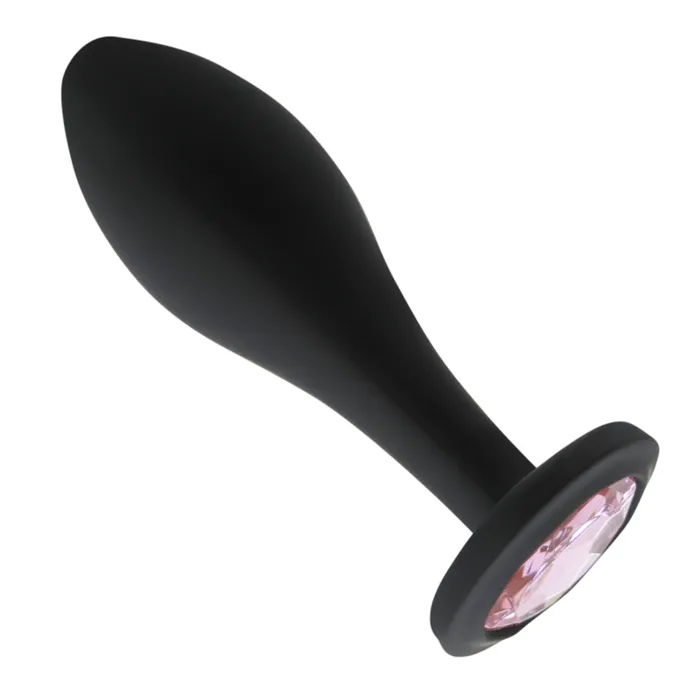 Bulbed Anal Plug with Jewel Dark Amour Male Sex Toys