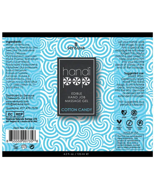 Enhancers Handipop Hand Job Massage Gel Sensuva