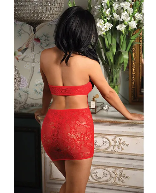 Fantasy Lingerie Vibrators Vixen Feel The Heat Halter Dress wRhinestone Detail Red OS Fantasy Lingerie Vibrators Vixen Feel The Heat Halter Dress wRhinestone Detail Red OS