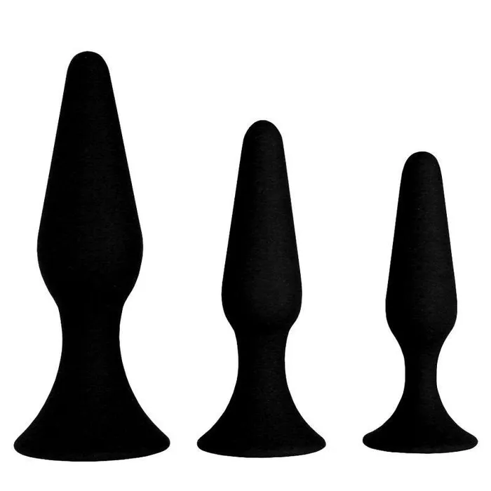 Male Sex Toys Pink BOB Silicone Anal Plug Kit