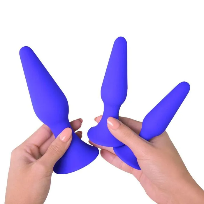 Male Sex Toys Pink BOB Silicone Anal Plug Kit